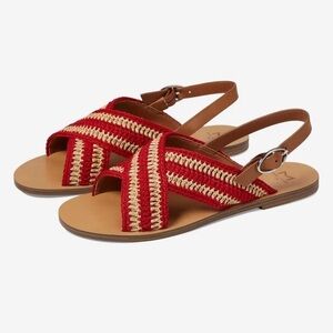Marc Fisher Lonnie Skip On Criss Cross Slingback Sandals NWT